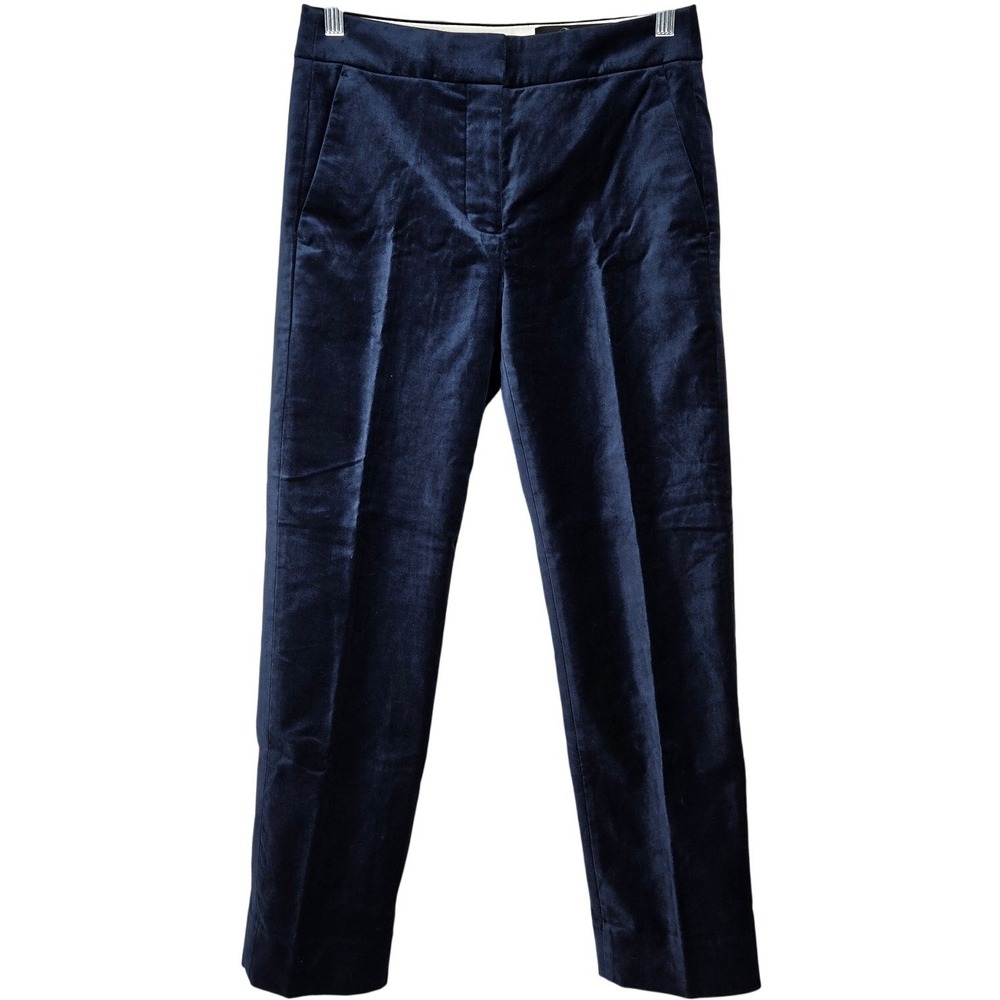 J. Crew Petite Kate slim-fit pant in‎ velvet Navy P0 NWT